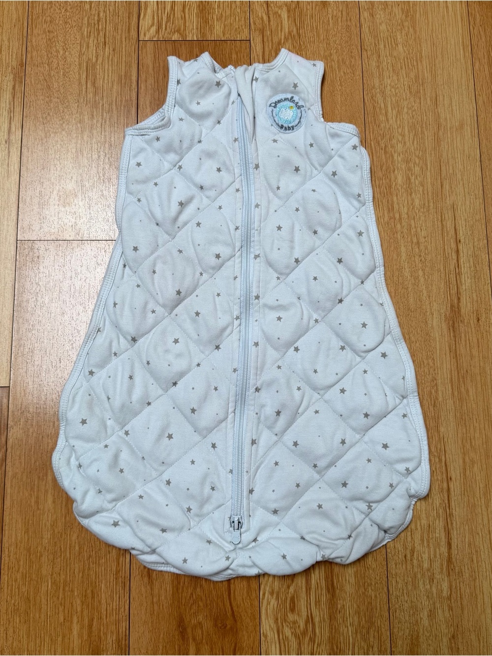 Dreamland Baby Weighted Sleep Sack 0-6Months, 8-16 Lbs White Stars